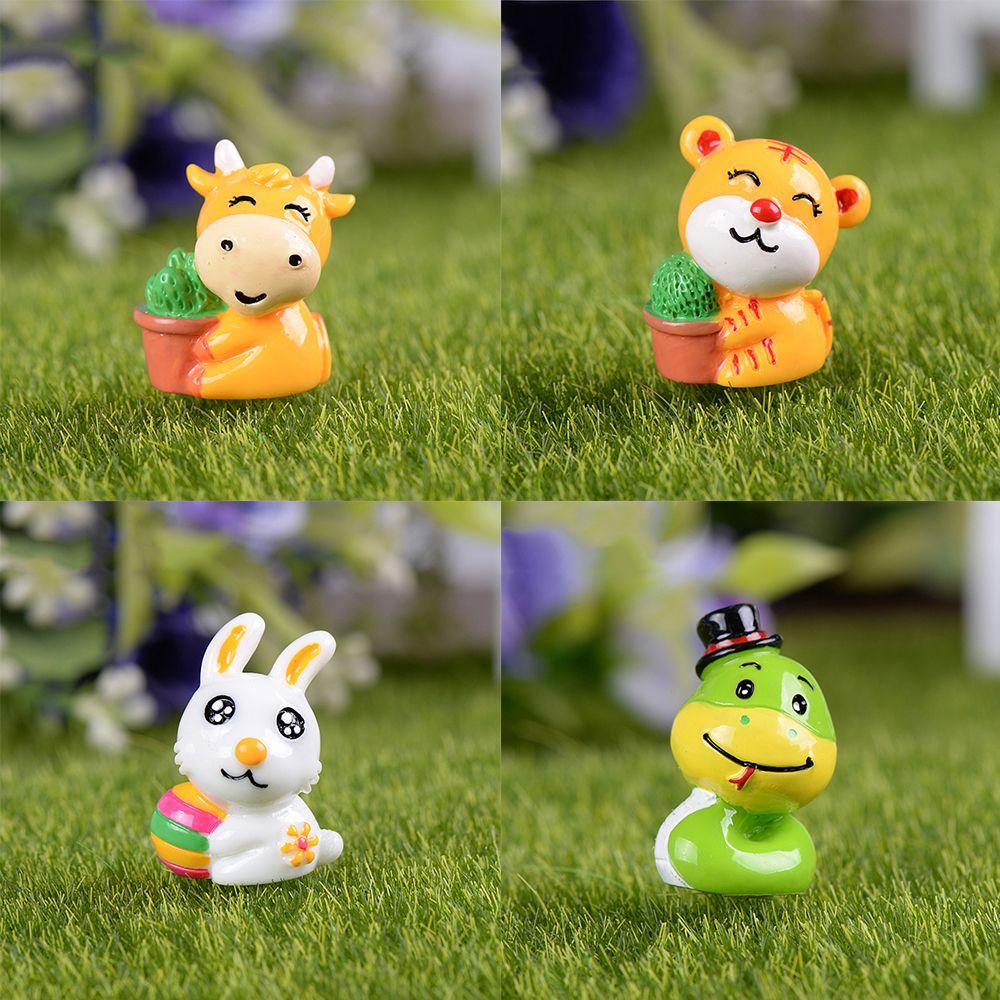 ⚝Hecceh⚝ Set 12 Mô Hình Động Vật Mini Trang Trí Vườn