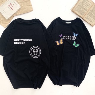 [SALES 50%] Áo Thun Unisex Dirty Coins, Áo form rộng tay lỡ bươm bướm, mẫu hot trend, vải 4 chiều, mặc nhóm bao đẹp