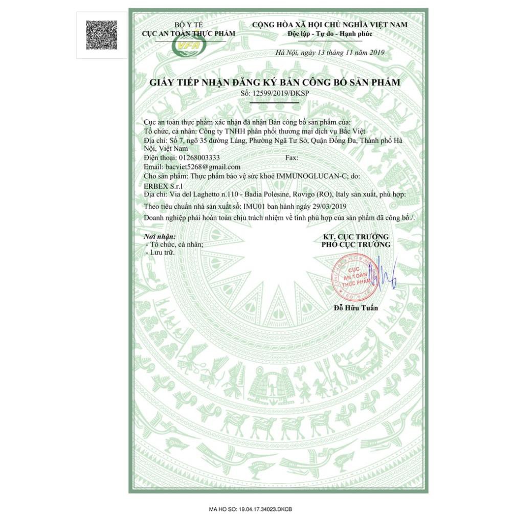 [Giá Gốc] Immuno Glucan-C tăng cường hệ miễn dịch và sức đề kháng cho trẻ