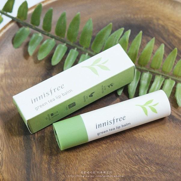 [mẫu 2019] Son Dưỡng Từ Trà Xanh Innisfree Green Tea Lip Balm 3.6g Hàn Quốc.