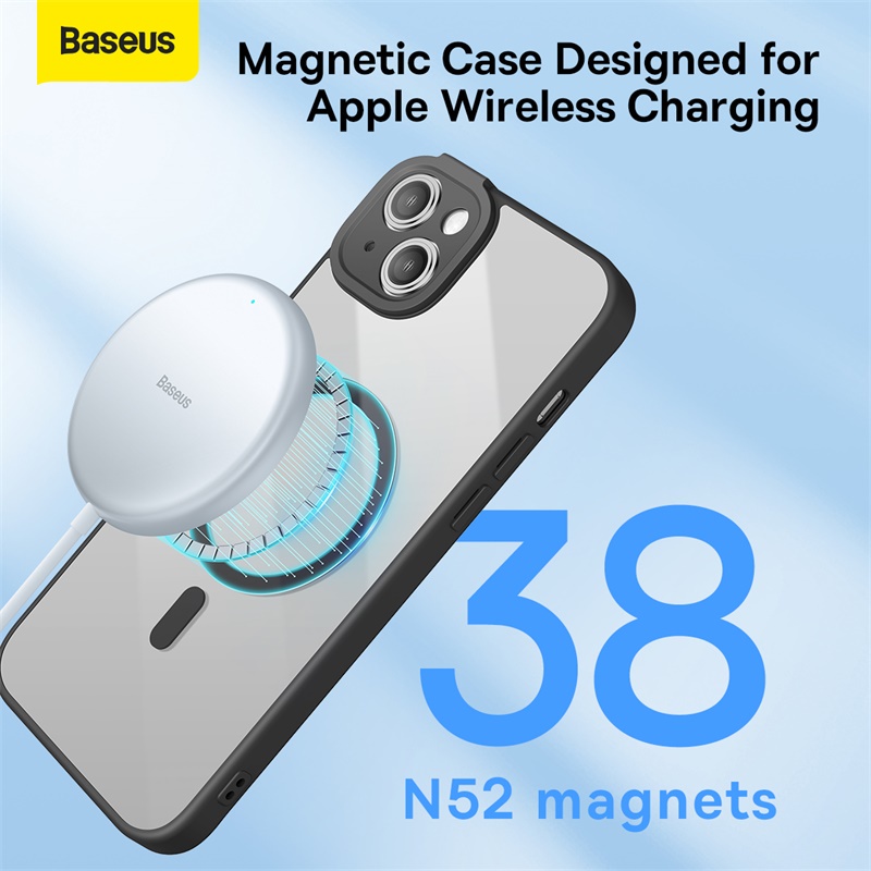 Ốp Điện Thoại Baseus Hít Nam Châm Màu Trong Suốt Chống Sốc Cho iPhone 14 Pro Max 2022