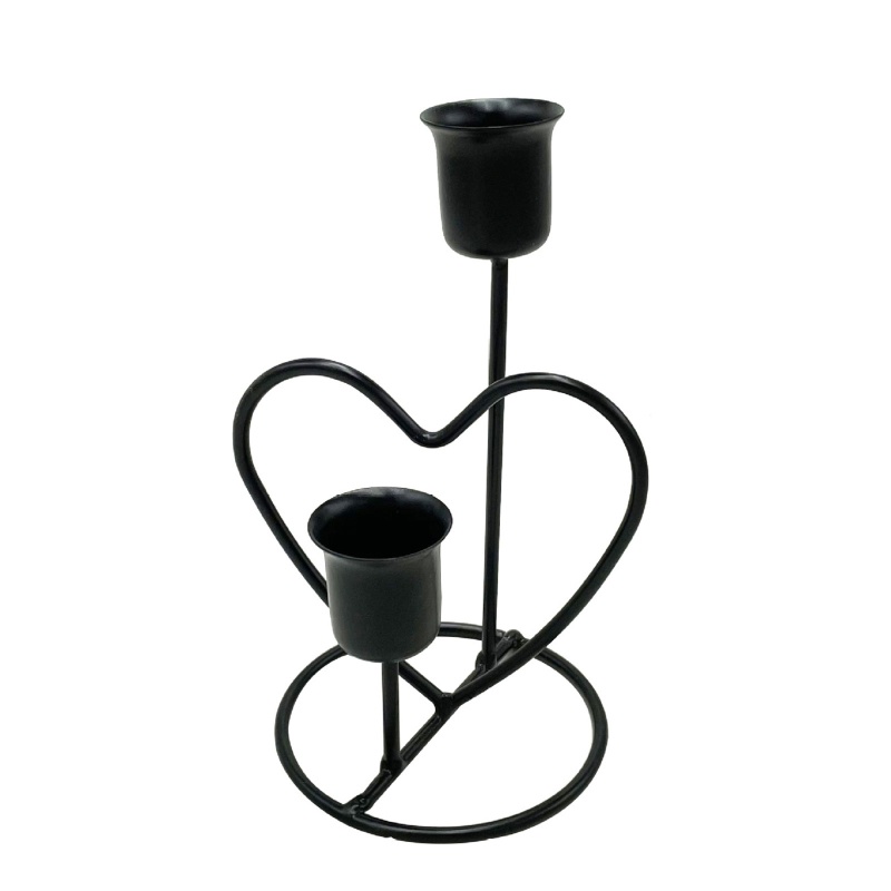Giá Đỡ Đèn Cầy Mini Bằng Sắt Hình Trái Tim Trang Trí Tiệc Cưới / Sinh Nhật Lãng Mạn