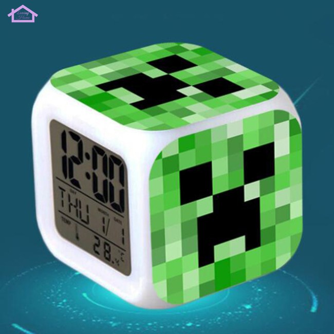 Đồng Hồ Báo Thức Trong Game Minecraft Có Đèn Led