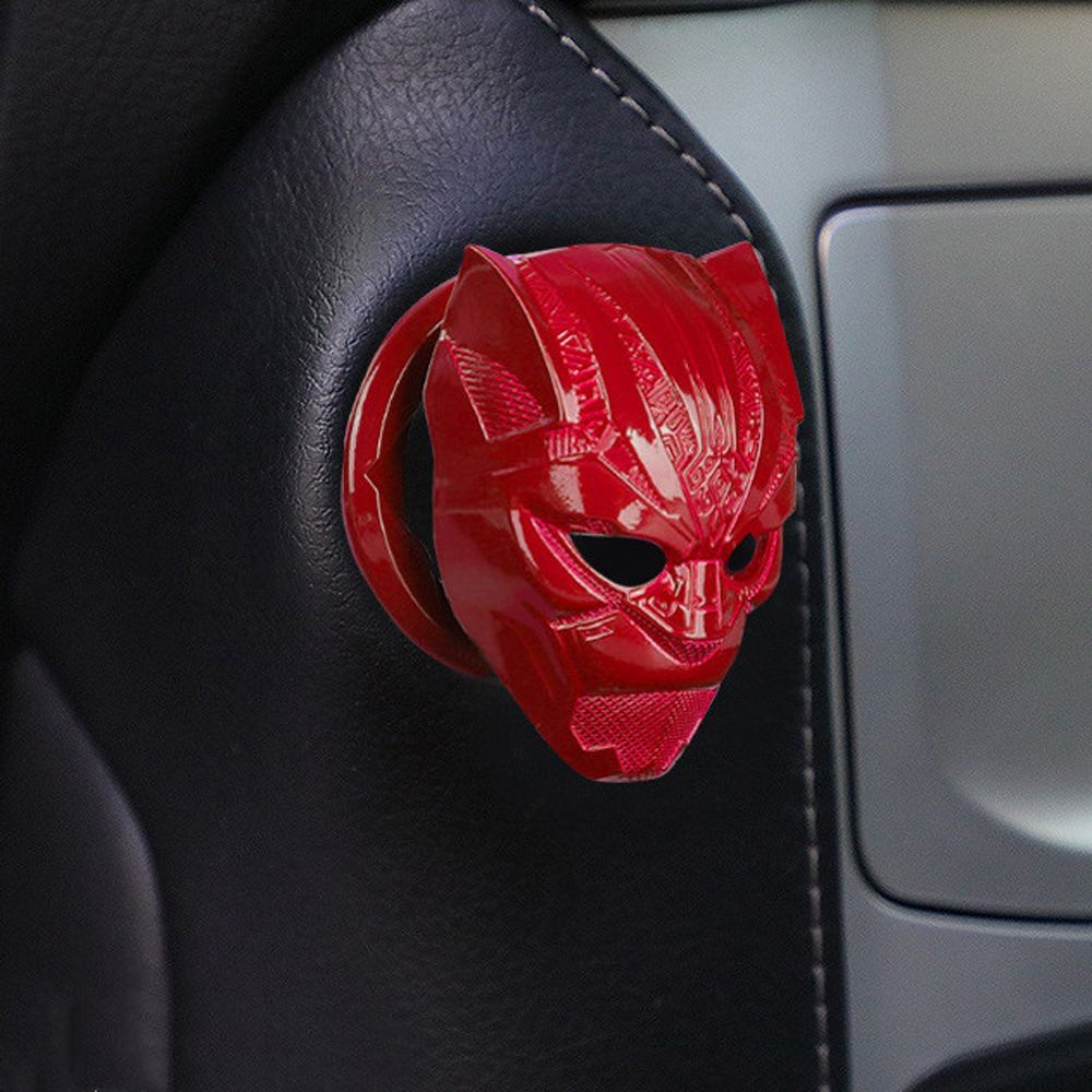 Vỏ bọc bảo vệ nút khởi động xe hơi bằng hợp kim kẽm thiết kế hình mặt nạ báo đen 3D trang trí