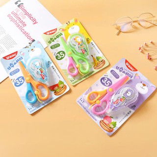 Sét kéo cắt giấy và bút xoá kéo