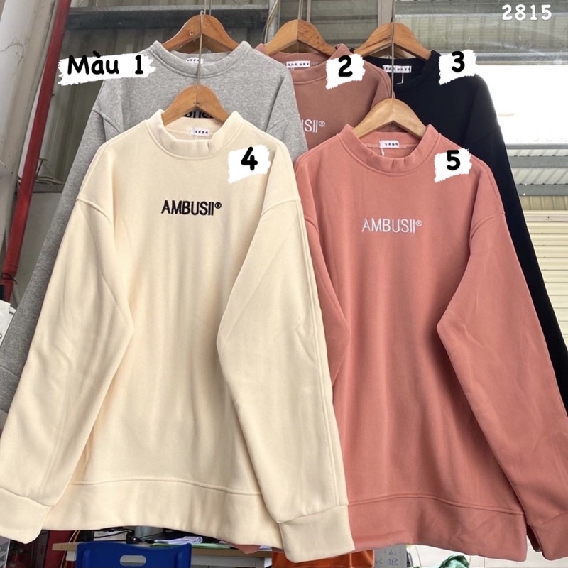 Áo sweater nỉ bông oversize AMBUSII | BigBuy360 - bigbuy360.vn