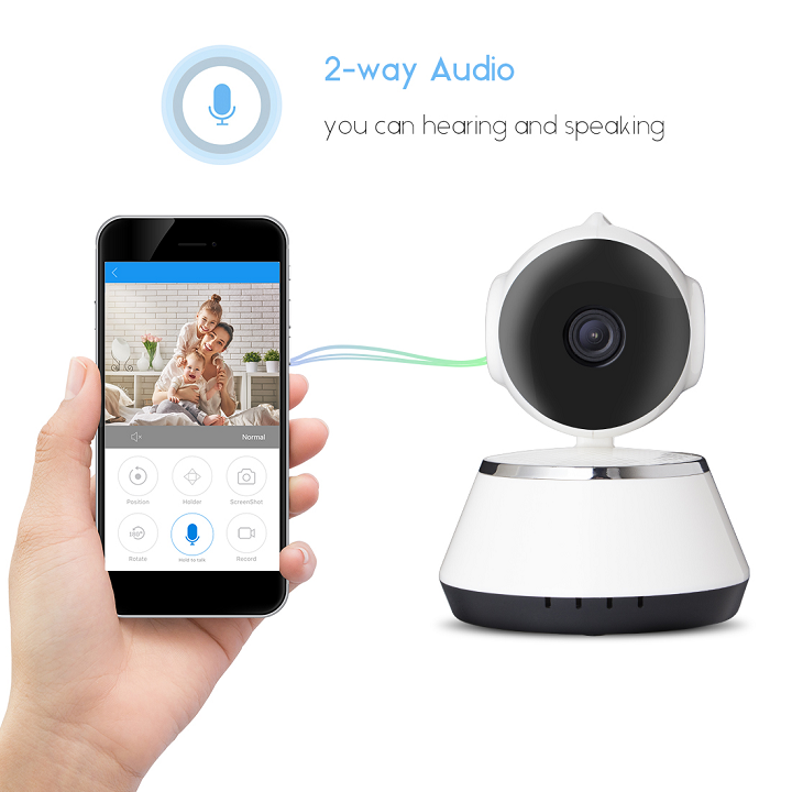 Camera IP Wifi Trong Nhà Xoay 360 độ V380 Đàm Thoại 2 Chiều (BH 1 1)