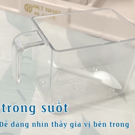 Bộ Hủ Đựng Gia Vị 4 Ngăn Kèm Thìa 2939