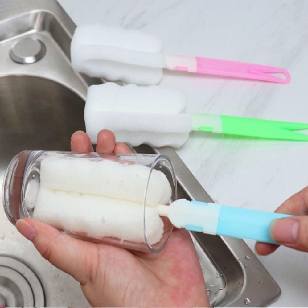 Cọ rửa cốc chén bình nước FITEZY có thể tháo rời tay cầm dài 29cm