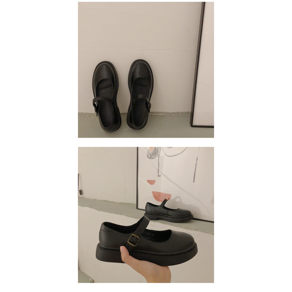 [ORDER] - G28_Giày da nữ ulzzang mũi tròn 1 dây Hàn Quốc | BigBuy360 - bigbuy360.vn