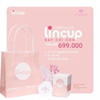 Cốc nguyệt san Lincup tặng kèm ddvs phụ nữ Lincare