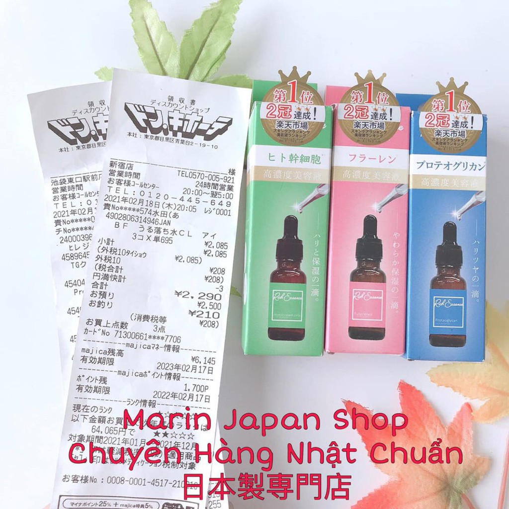 (Sale 450k -->> 189k) Serum dưỡng trắng da từ Proteoglycan , tế bào gốc Human Stem Cells , Fullerenes Nhật Bản