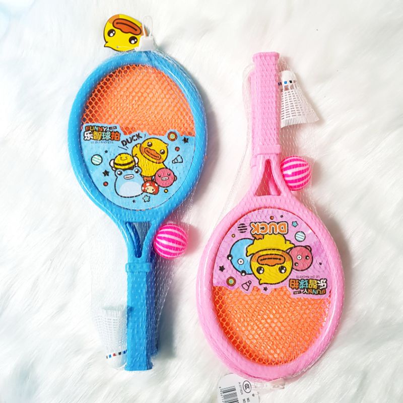 Bộ 2 vợt tennis, cầu lông xanh hồng 5720