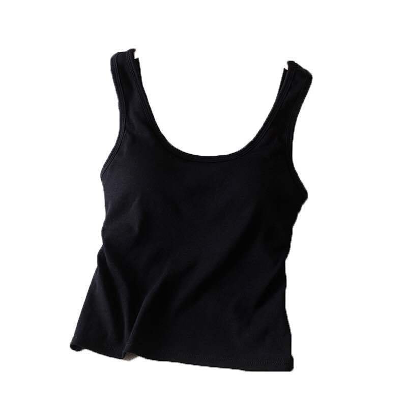 Áo hai dây cổ chữ U có mút đệm ngực hợp thời trang