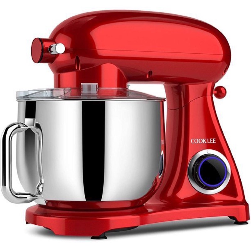 Máy nhào bột Cooklee thân kim loại 8L 1800W - trộn được 1,2 kg bột khô - Bánh răng kim loại cao cấp