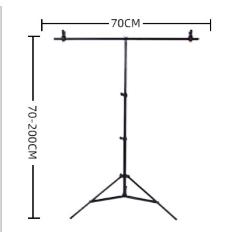 Bộ khung treo phông chụp ảnh chữ T cao tới 2m (tặng kẹp phông)