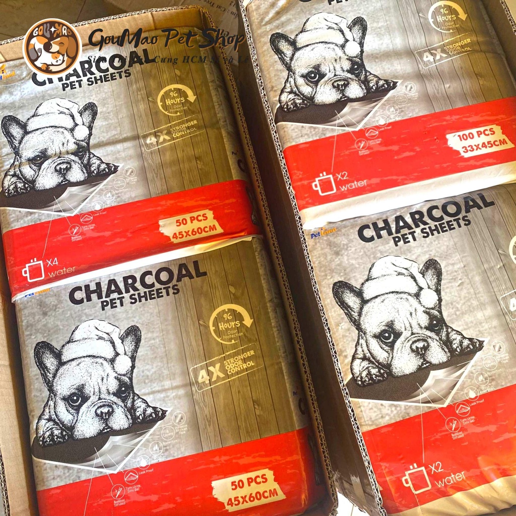 [BÁN LẼ 1 MIẾNG ] Tã lót vệ sinh, lót chuồng than hoạt tính CHARCOAL - Goumao Pet