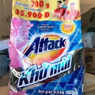 Bột giặt Attack 4.5kg Xài bịch lớn Siêu TIẾT KIỆM - SẠCH - THƠM