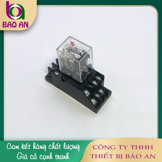 Rơ le trung gian 8 chân dẹt MY2N 380V (kèm đế)