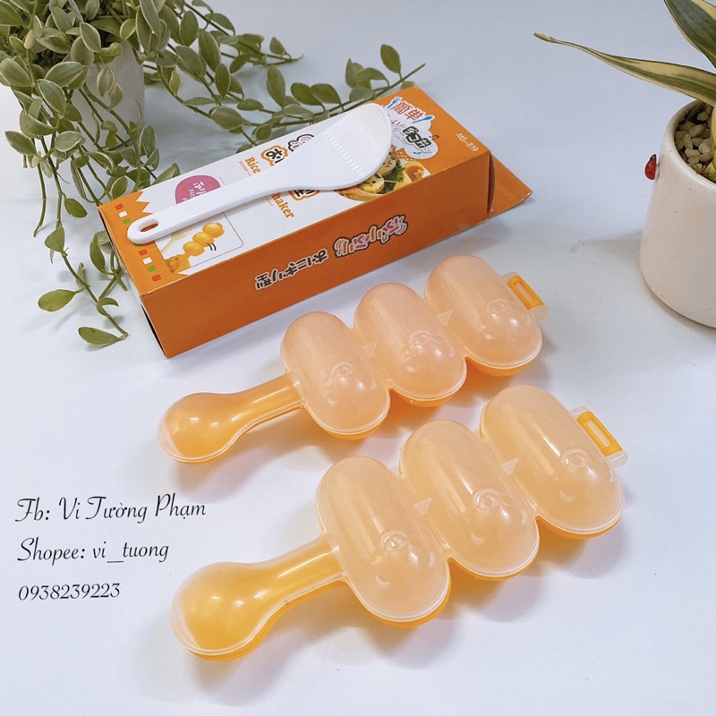Bộ khuôn lắc cơm, khuôn tạo hình viên cơm cho bé
