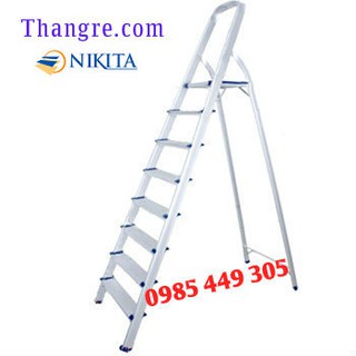 Thang nhôm tay vịn cao 1,6m NIKITA dùng cho mọi nhà