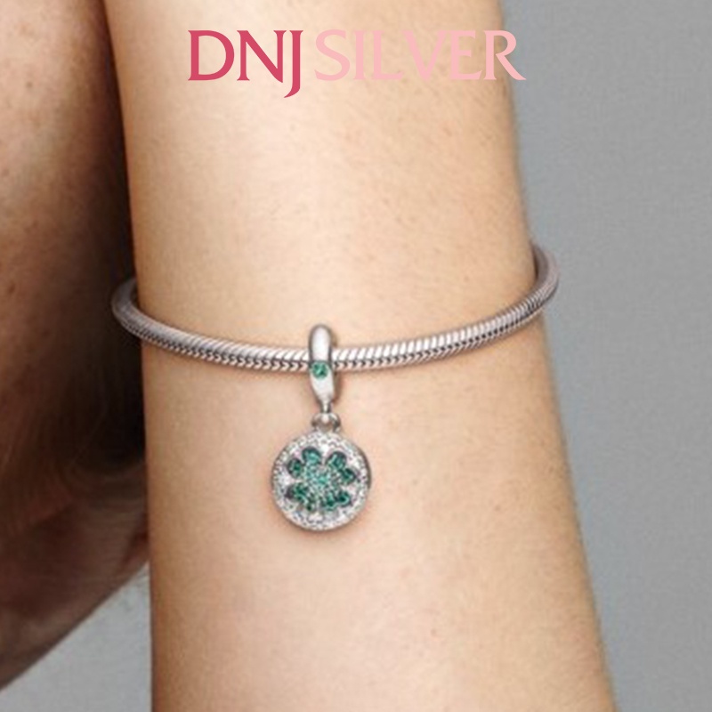 [Hàng cao cấp] Charm bạc 925 cao cấp, hàng chuẩn bạc - Charm Lucky Four Leaf Clover thích hợp để mix vòng tay charm