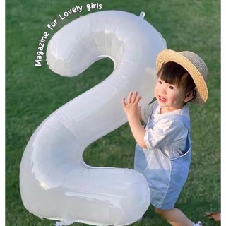 BÓNG SỐ PHONG CÁCH HÀN QUỐC TRANG TRÍ MÀU TRẮNG TỪ 0-9 CAO 70CM
