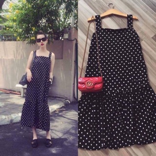 Đầm bầu đuôi cá chấm bi