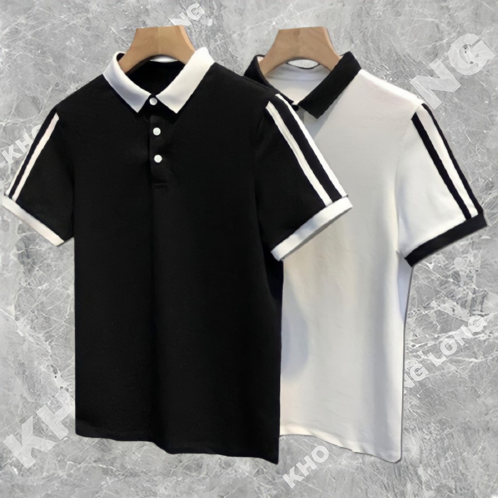 Áo Polo Nam Cổ Bẻ kẻ Vạch Vai Chất Liệu Polo Cá Sấu Cao Cấp Co Dãn 4C Thấm Hút Mồ Hôi AC118 - Kho Sỉ Hoàng Long | BigBuy360 - bigbuy360.vn