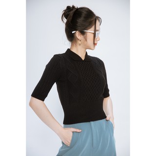 Áo len cổ bẻ tay lỡ Q27 CCHAT