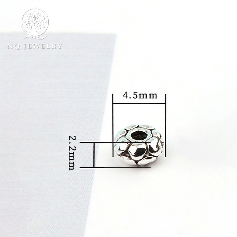 Combo 5 charm bạc chặn hình răng cưa 2.2*4.5mm - NQ Jewelry
