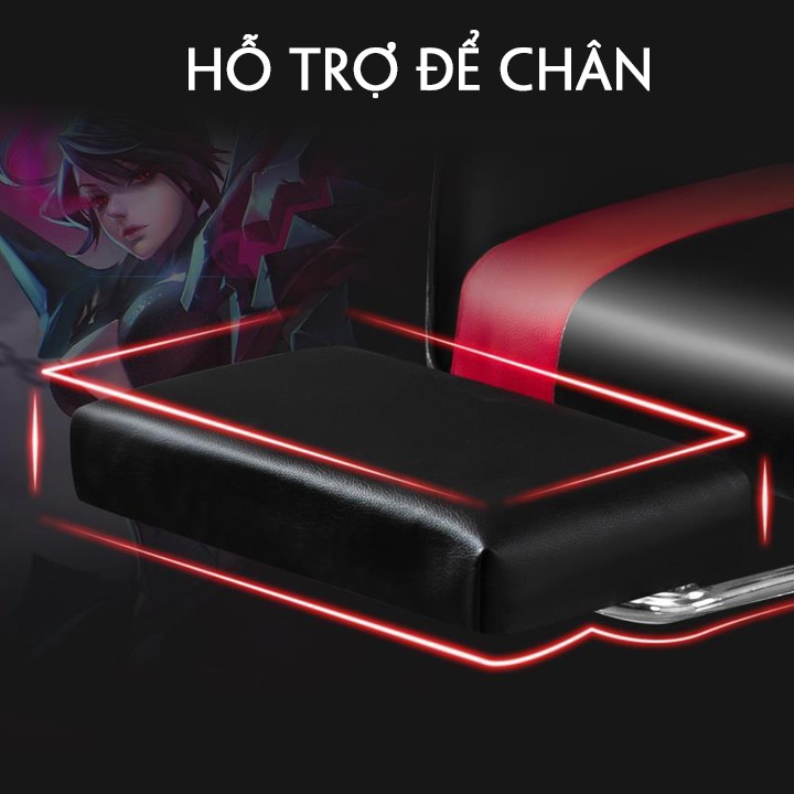 Ghế gaming GEGame bọc da cao cấp có gác chân