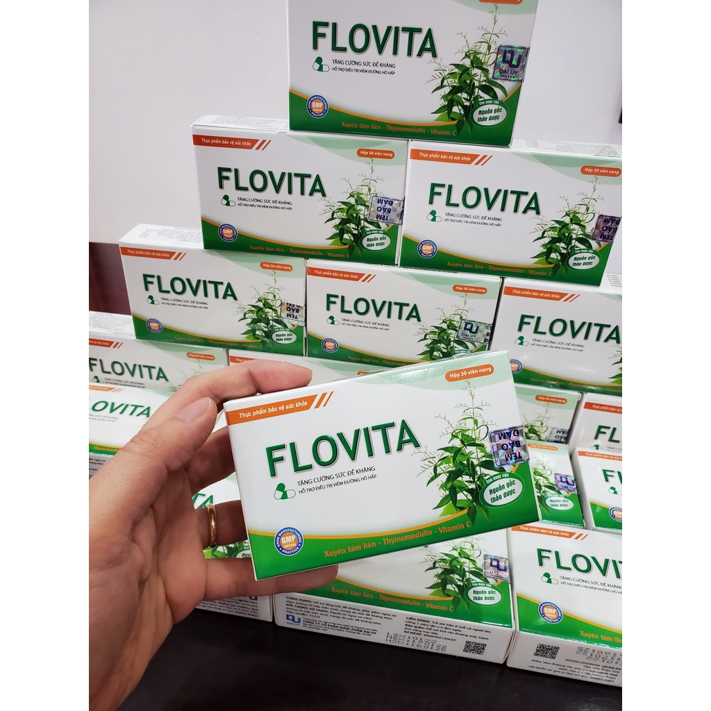 FLOVITA [Xuyên tâm liên, Thymomodulin, B1, B6, C] - Tăng cường hệ miễn dịch, hỗ trợ viêm hô hấp [hộp 30 viên]