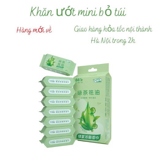 Khăn ướt mini, giấy ướt cao cấp bỏ túi, tiện lợi, dễ dàng sử dụng