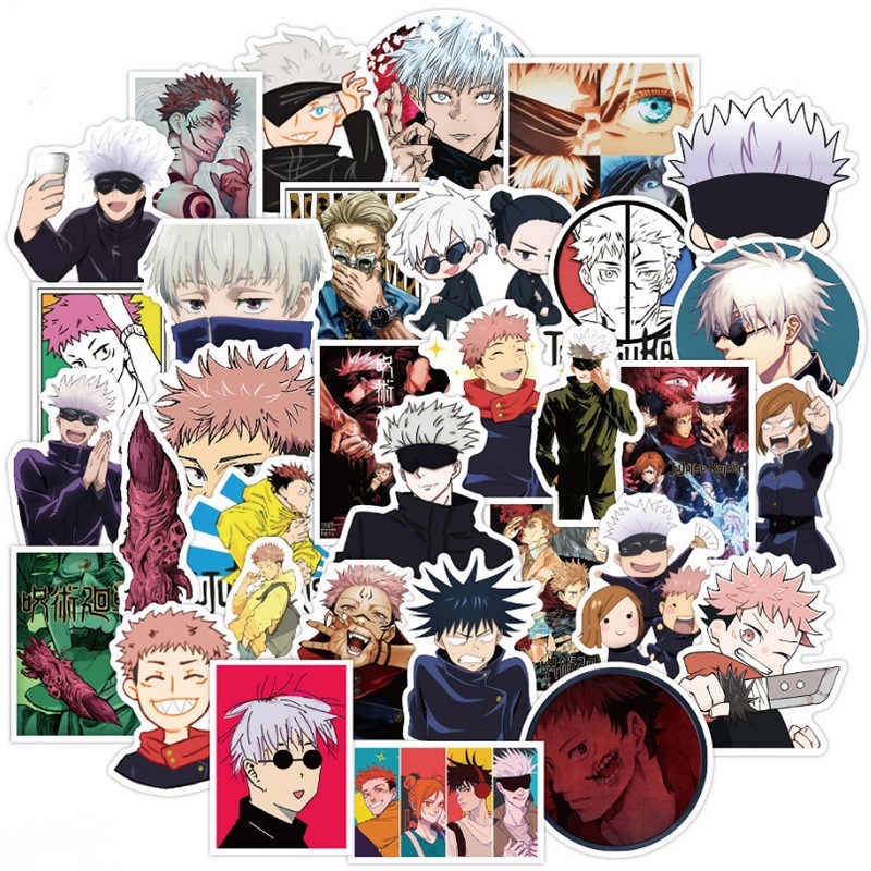 Sticker dán jujutsu kaisen 30-60 cái/ hình dán anime jujutsu kaisen