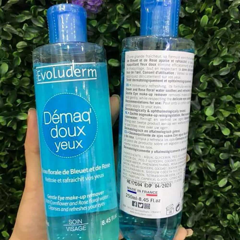 Tẩy Trang Evoluderm 250ml Dành Cho Mắt &amp; Môi