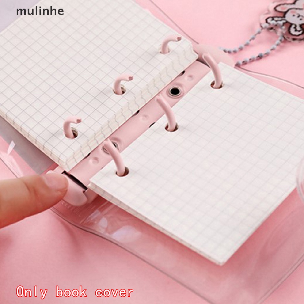 Mulinhe Sổ Tay 3 Vòng Tròn Mini Bằng PVC Trong Suốt Dễ Thương Sáng Tạo Cho Học Sinh vn