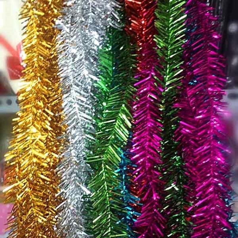 5 Dây kim tuyến dài 1m7 trang trí sinh nhật, noel, tiệc cưới…( 5 màu )
