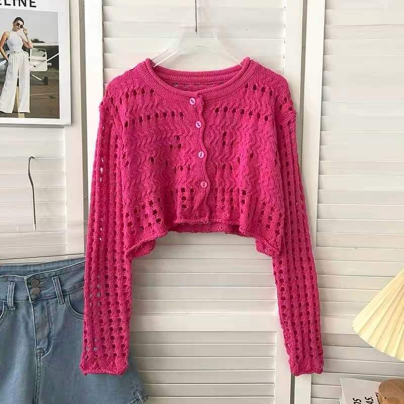 Áo len dài tay dáng ngắn hàng QCL1