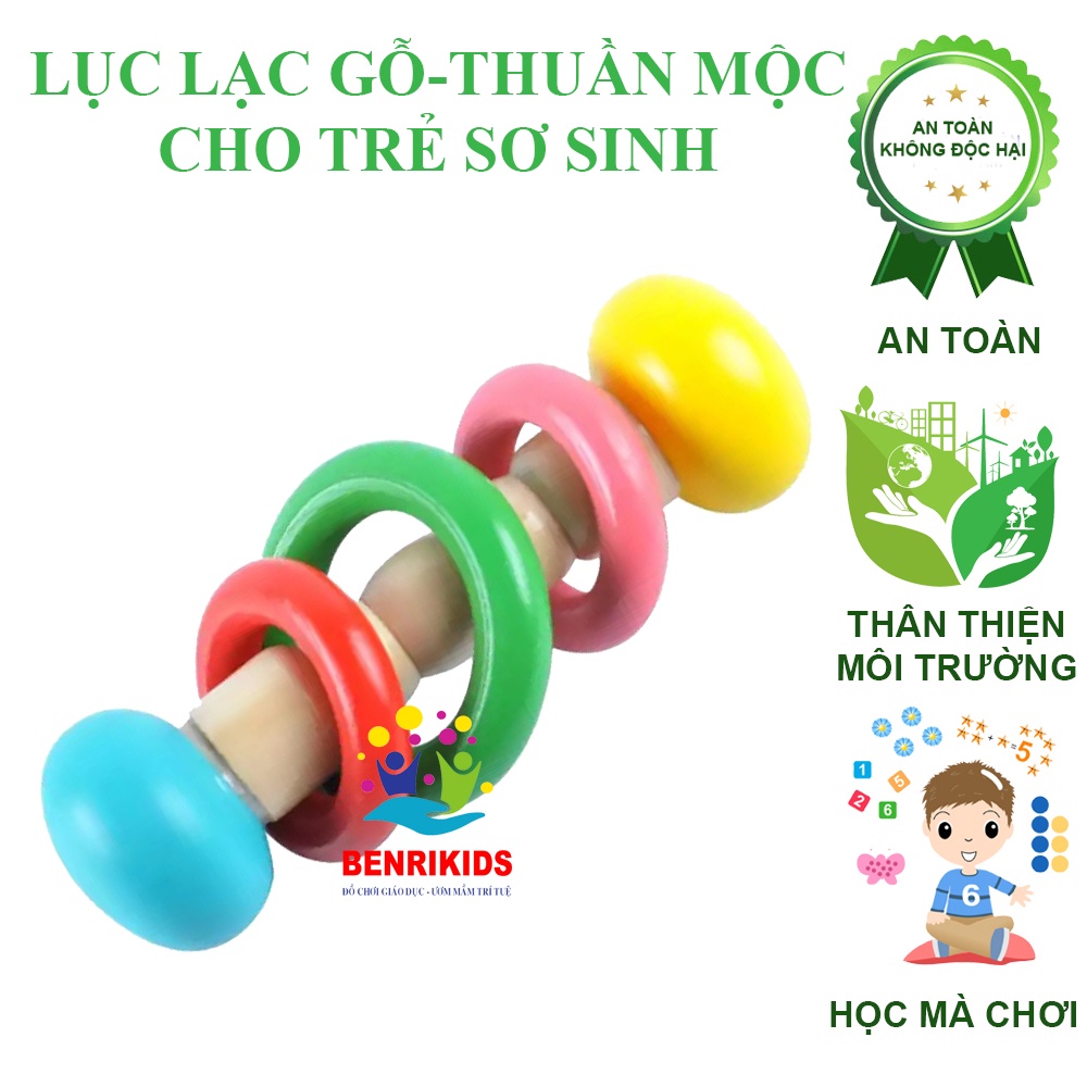 Xúc Xắc Lục lạc bằng gỗ cho bé, xúc xắc trống ếch, xúc sắc cầm tay hình thú,... Nhiều màu sắc cho bé