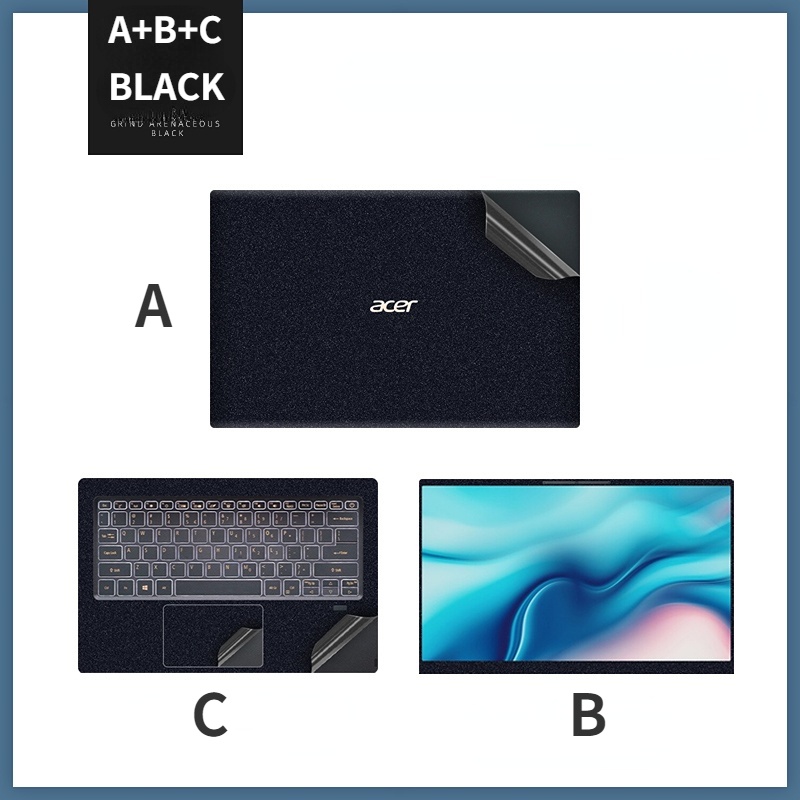 Ốp Điện Thoại Màu Đen 3 Mặt Cho Laptop 14 '' 15.6 '' 13 '' Inch ACER Swift Nitro 5 EX214 SF314-511 AN515-45 AN515-57 SFX14-41 S314-42 - 42 315F315 S15-5F13