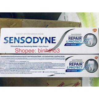 kem đánh răng sensodyne repair & protect deep repair whitening (giảm ê buốt phục hồi sâu, hàng chính hãng gsk