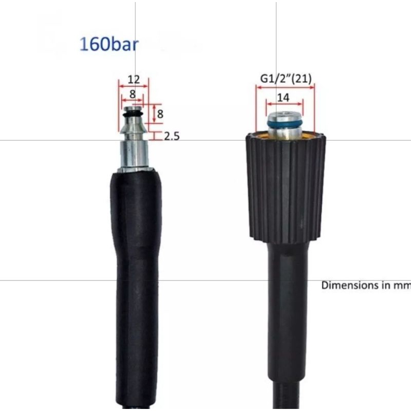 Bộ 10m dây xịt rửa cho máy bos.ch, dây rửa xe bos.ch áp lực cao
