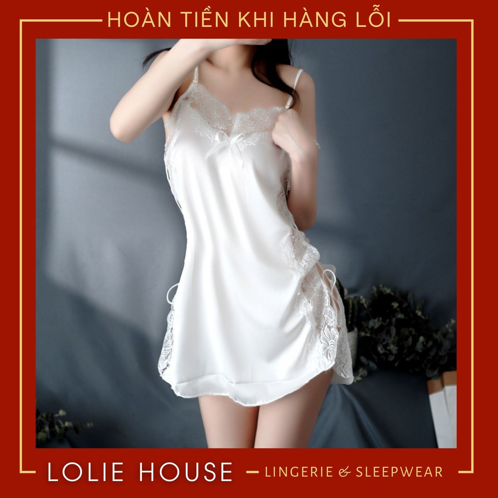 Đầm ngủ 2 dây sexy - Váy ngủ sexy đan dây hai bên hông gợi cảm LOLIE HOUSE - VN6 | BigBuy360 - bigbuy360.vn