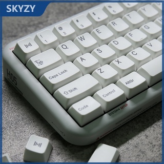Keycap màu trắng tối giản Hồ sơ MDA Chất liệu PBT đơn giản Quá trình nhuộm thăng hoa Bàn phím cơ Keycap 126 Phím
