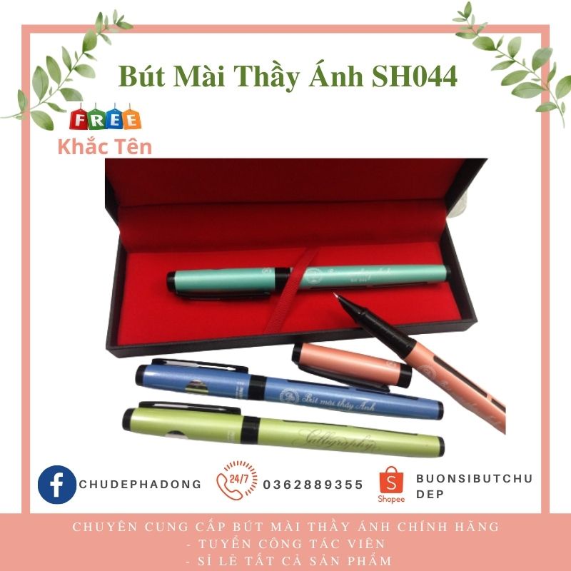 Bút Mài Thầy Ánh SH044 Thanh Đậm, Dòng Bút Ngòi Nhỏ Phân Khúc Cao Cấp Của Bút Mài Thầy Ánh, Nét Siêu Mảnh