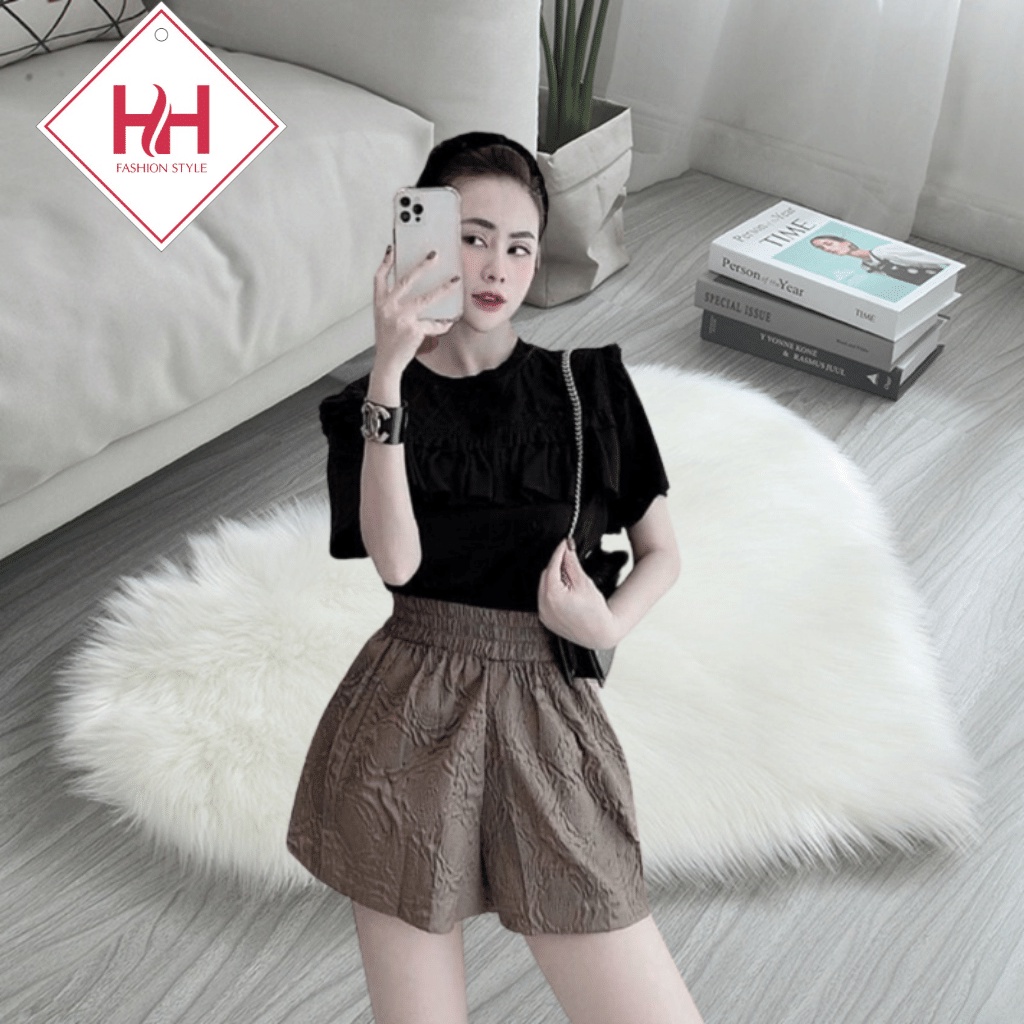 Quần Short Nữ Dập Hoa Trẻ Trung Thời Trang H&HSHOP Dễ Phối Đồ Mẫu Mới Mùa Hè 2022 | BigBuy360 - bigbuy360.vn