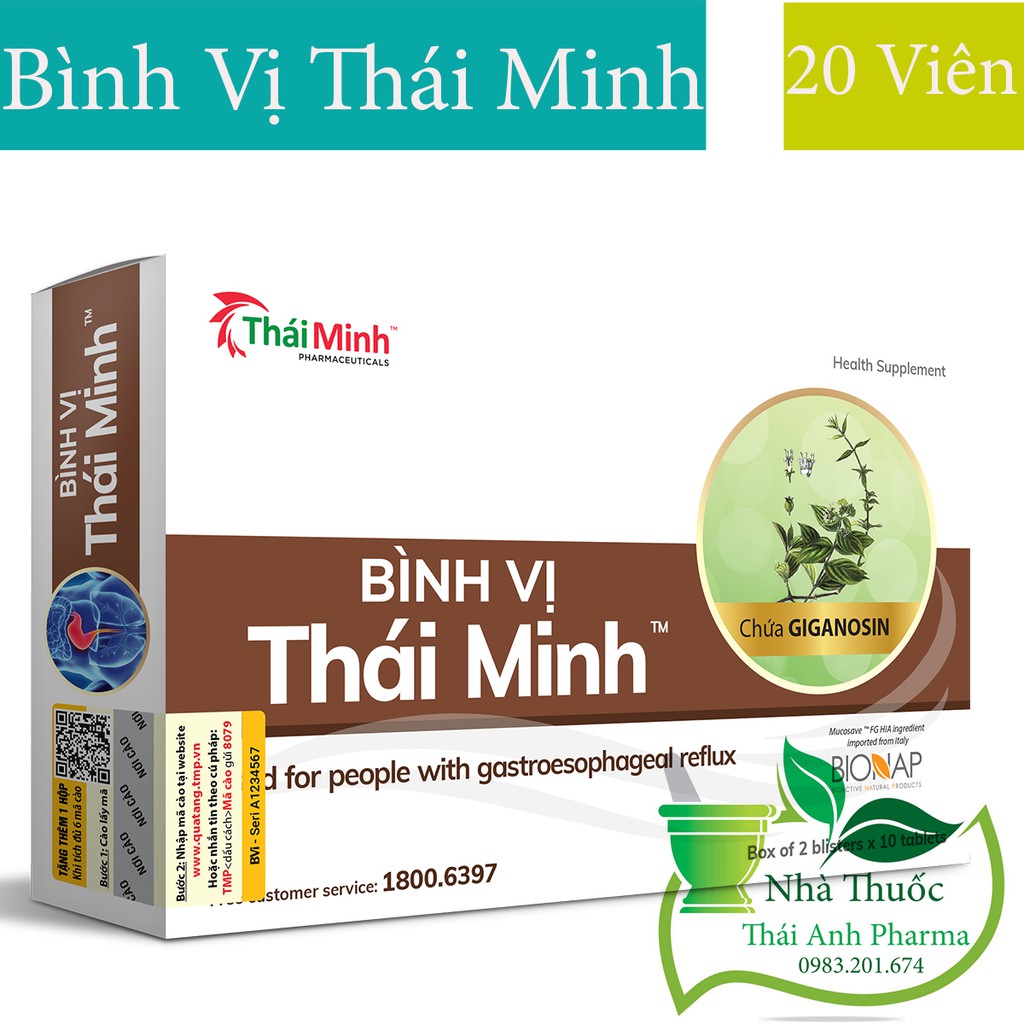 Bình Vị Thái Minh Dùng Cho Người Trào Ngược Dạ Dày