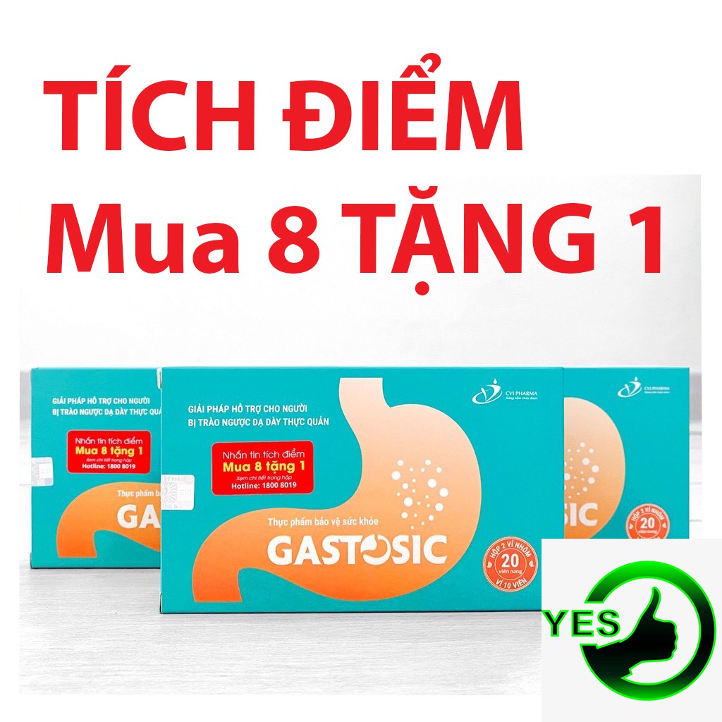 ❤[Chính hãng] Viên Uống GASTOSIC - Giải Pháp Cho Người Bị Viêm Loét, Trào Ngược Dạ Dày Thực Quản (Hộp 20 viên) | BigBuy360 - bigbuy360.vn