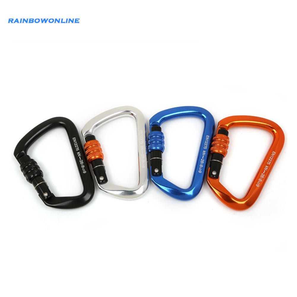 ❤RAIN❤High Quality 28KN D Shape Safety Master Lock Carabiner Outdoor Rock Climbing Buckle